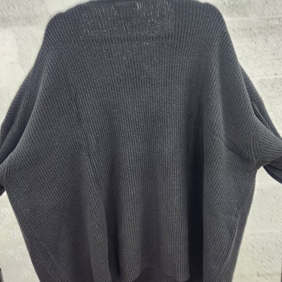 NWT AVA & VIV Black Deep V-Neck Ribbed Sweater 4X - Picture 9 of 9